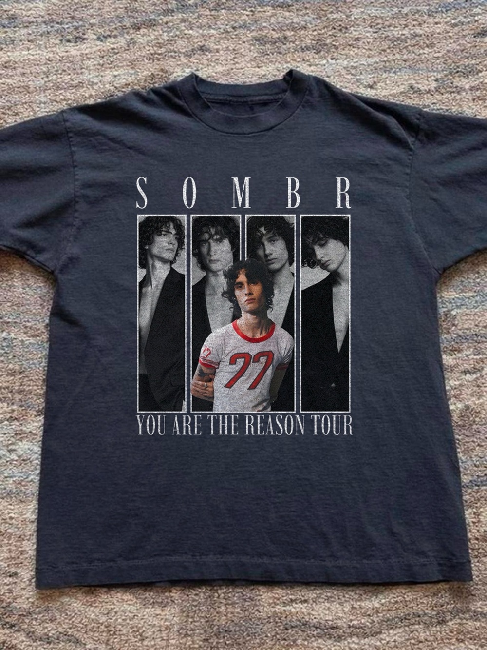 Sombr Tour Merch You Are The Reason Indie Pop Black T-Shirt